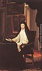 Austria Canvas Paintings - Queen Mary Anne of Austria as a Widow